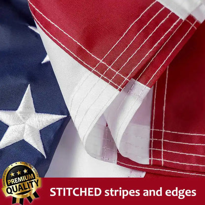 Bandeira americana de 3x5 pés - 90x150cm, resistente ao ar livre, 100% feita EUA listras