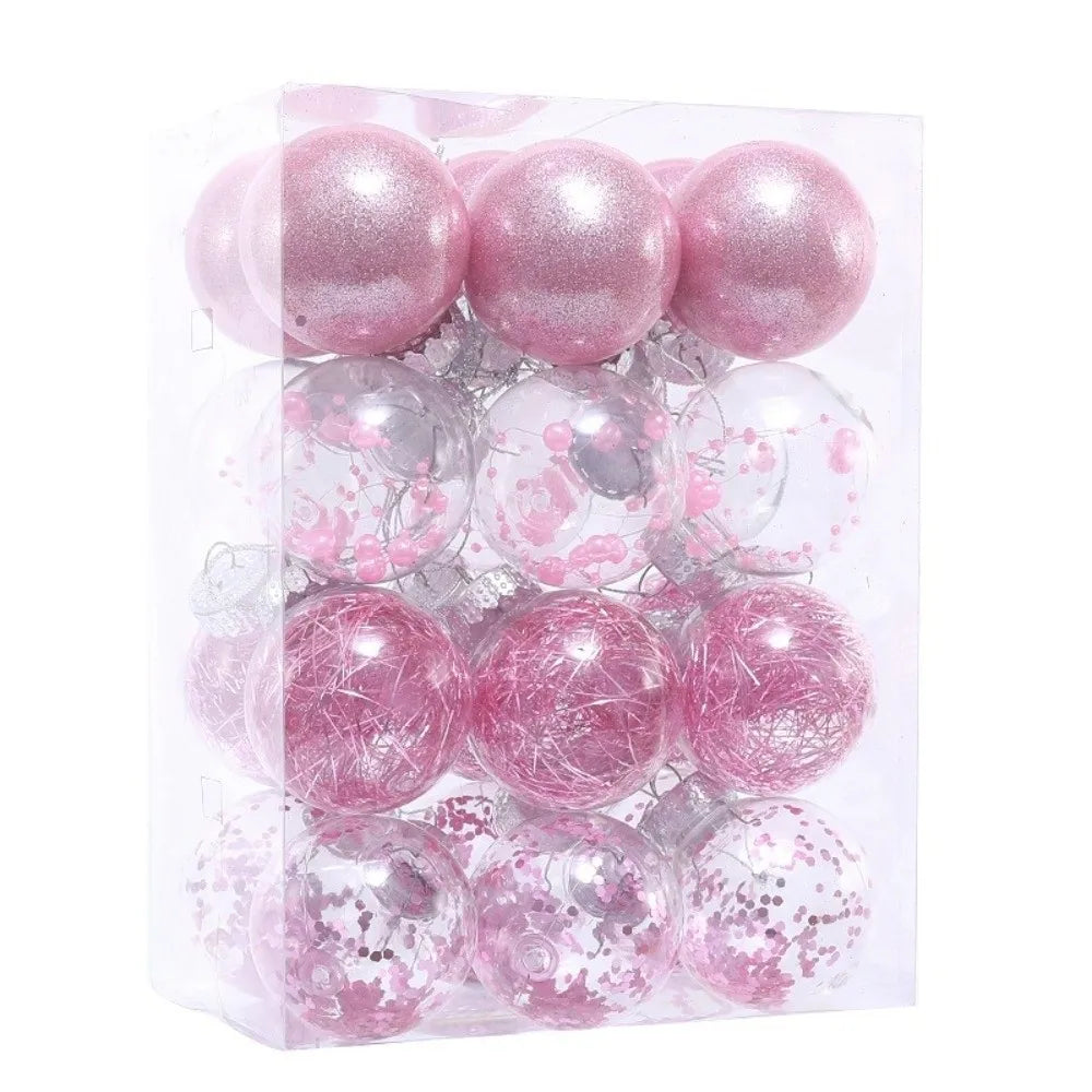 kits de Bolas Natal Inquebráveis (Geralmente com 24 Unidades de 4 cm), Feitas de Plástico Resistente