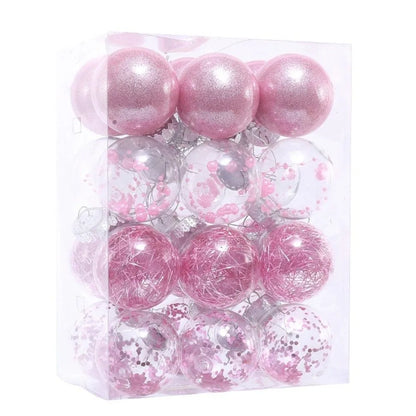kits de Bolas Natal Inquebráveis (Geralmente com 24 Unidades de 4 cm), Feitas de Plástico Resistente