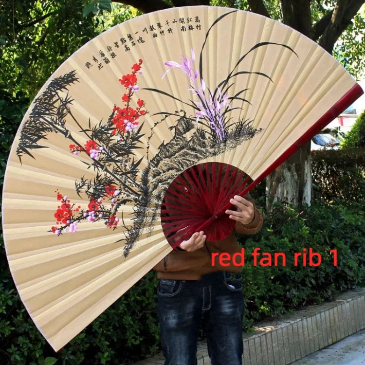 Leque Leques de mão dobrável 120x220cm, ventilador, cor lisa japonesa, grande, dobrável