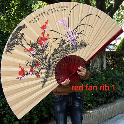 Leque Leques de mão dobrável 120x220cm, ventilador, cor lisa japonesa, grande, dobrável