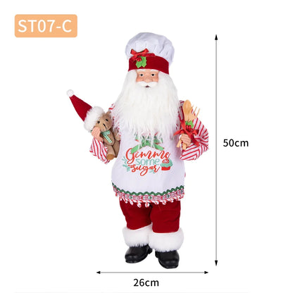 Papai Noel Gourmet Confeiteiro 41cm vermelho memórias de confeitaria, papai Noel
