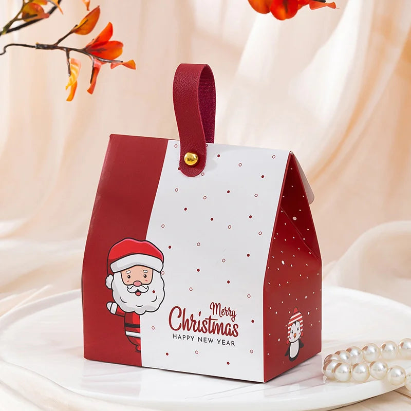 Sacola Temática de Natal 12 Peças Caixa de Embalagem de Frutas de Natal Caixa Presente