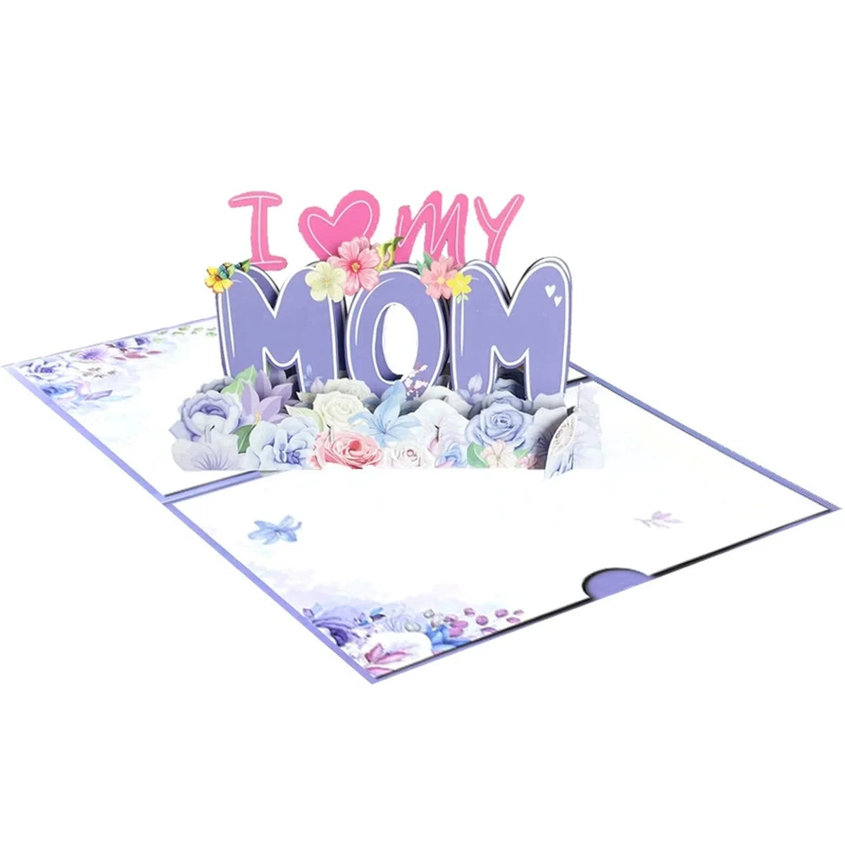 Cartão pop-up de dia das mães, cartão comemorativo 3D para o dia das mães, pensando