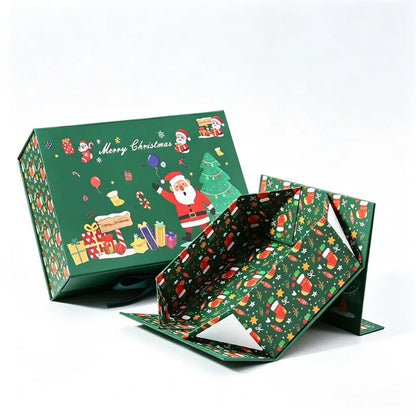 Caixa Presente de Natal Linda Caixas de Armazenamento de Papelão Decorativas de Natal