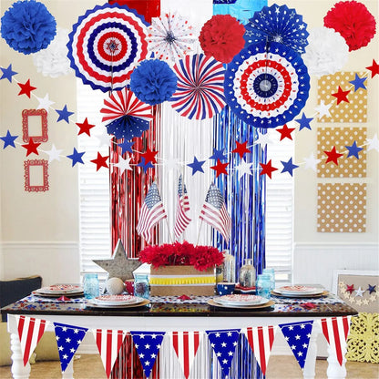 Conjunto de decorações de festa patriótica, decorações de festa campanha política