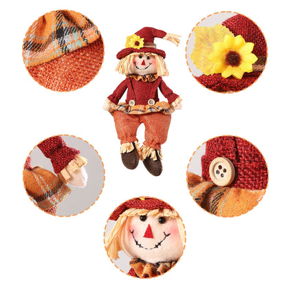 Boneco de festa junina decoração mesa de outono, espantalhos pelúcia, boneca artesanal