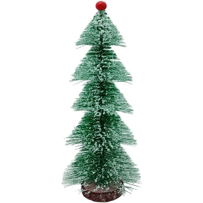 Mini Árvore De Natal Flocos Neve Pinheiro Enfeite Mesa 33cm*12cm Mini Pinheiro de Natal