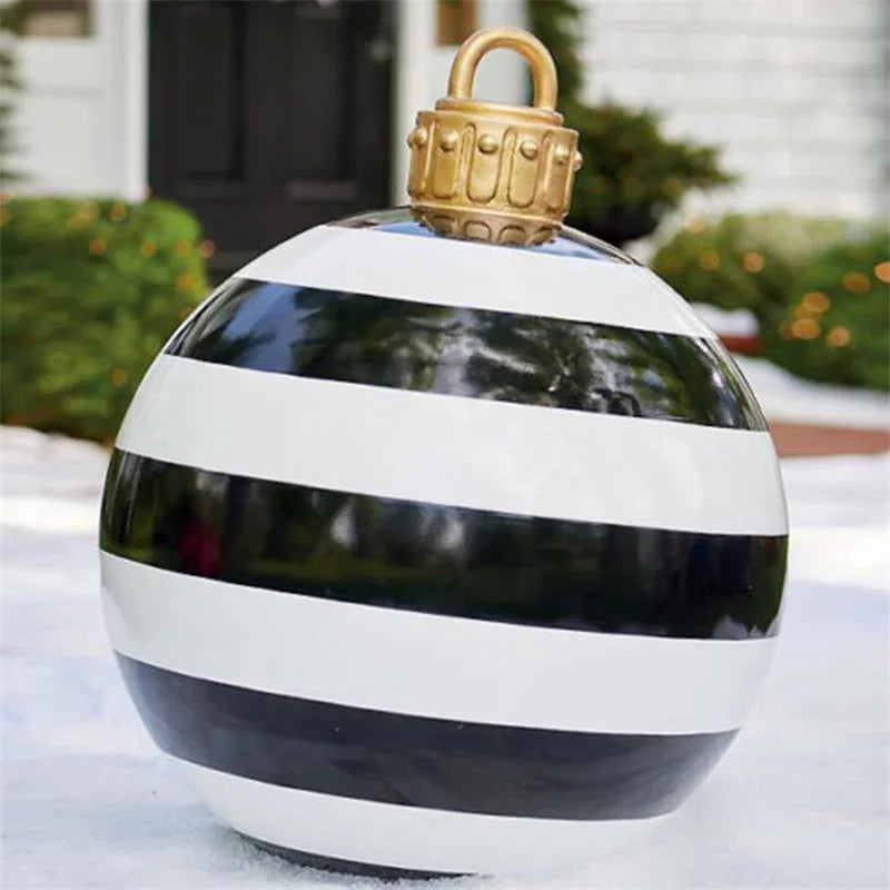 Bola de Natal inflável Genérica de PVC para Áreas Externas, Enfeite Árvore Natal 60cm