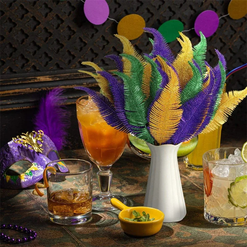 Pena carnavalesca colorida de para o Carnaval, 32cm*12.59 Pol., 30 Penas , Decoração