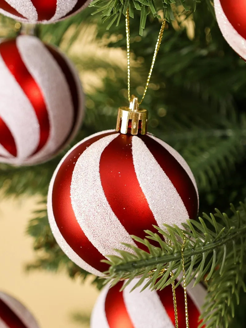 Bolas de Árvore de Natal em Ouro Verde Vermelho e Verde, Decoração Bola Brilho à Prova