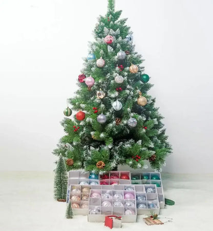 Bola de Natal 1 caixa de bolas de glitter, ecológicas, à prova d'água, de PVC, decorativas