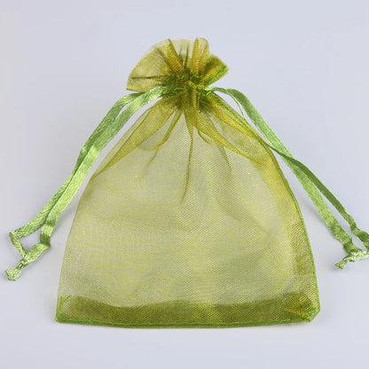 Sacolinhas Grande Organza Saco De Organza Branco 15x20cm - Pacote 50 Gala, Multicor