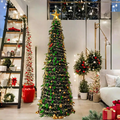 Árvore de Natal Artificial, Decoração de Quintal de 1,5 m – Decoração de Árvore de Festival