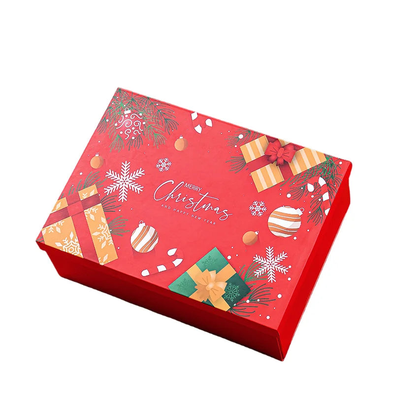 Caixa de Presente Ornamental Conjunto de 2 Caixas Grandes Natal com Tampa Presentes
