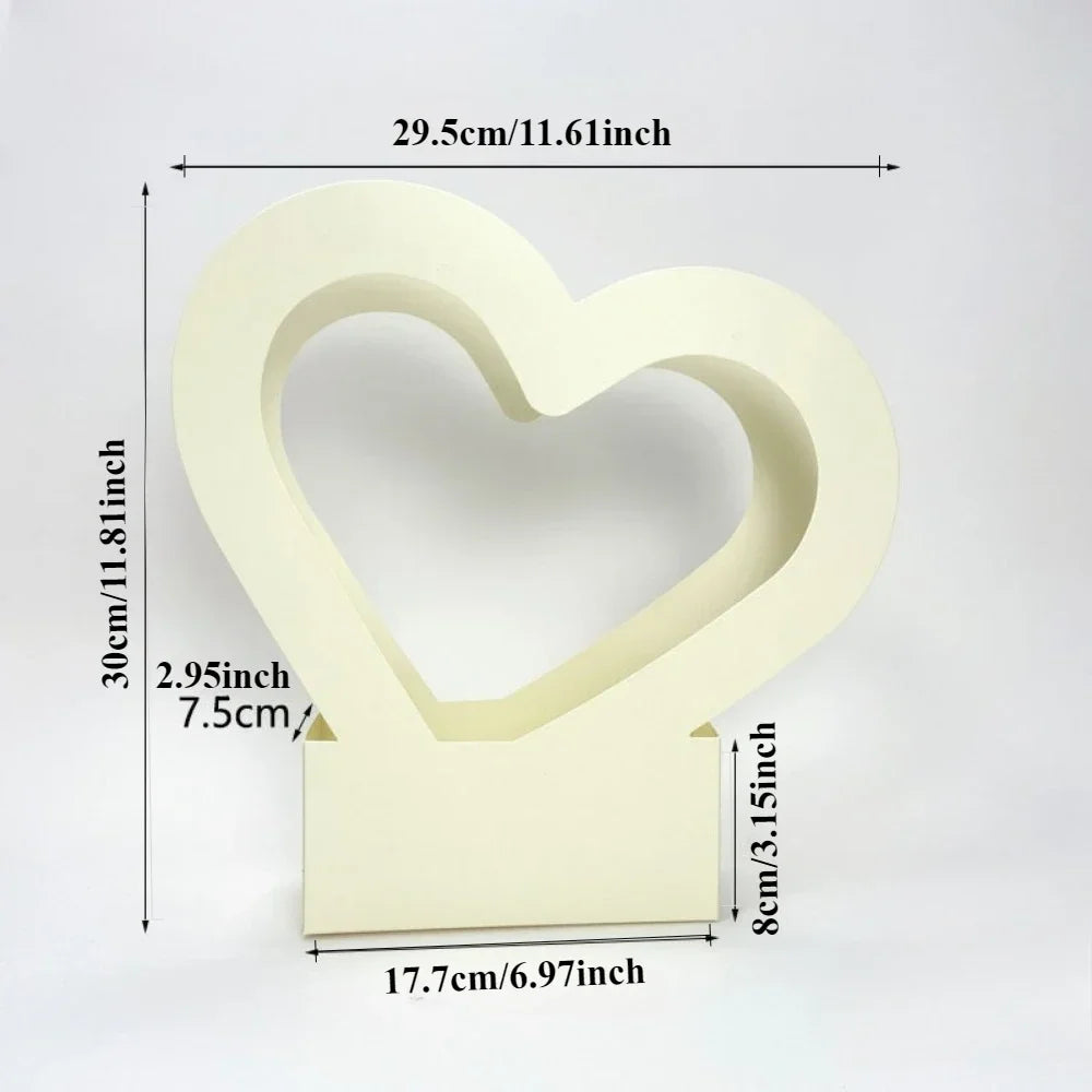 Sacola de flores amor conjunto de 10 peças cestos decorativos flores papelão dourados