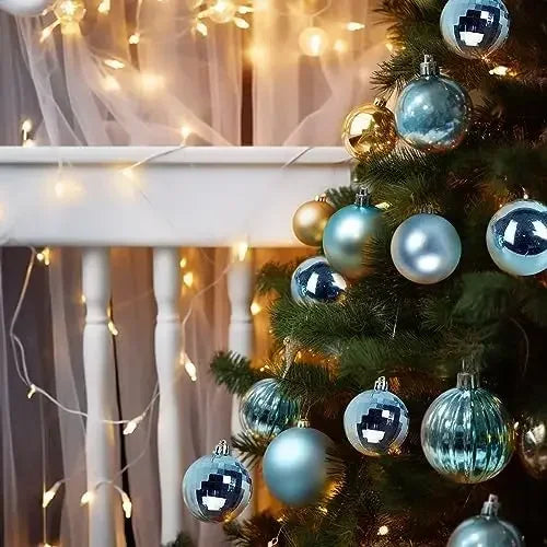 Decoração Para Árvore De Natal, Bolas De Natal Azul