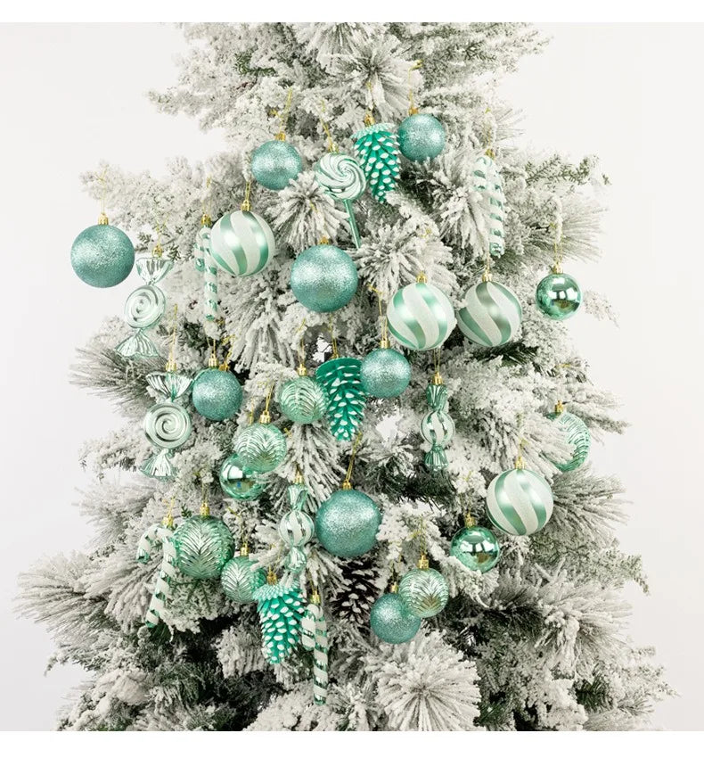 Bola de natal 36 peças enfeites de bola de Natal em formato especial, decoração de festa