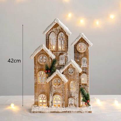 Cerca Decoração Natal Neve Pinho Decoração árvores Natal | Portão árvore natal madeira