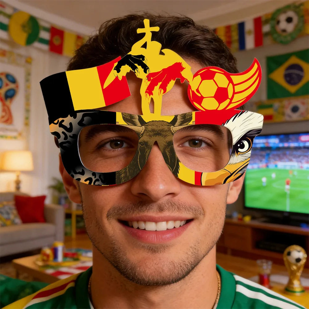 Óculos Sol Bandeira Copa do Mundo 1 Peça Decorações Para Festa Com Tema De  Futebol
