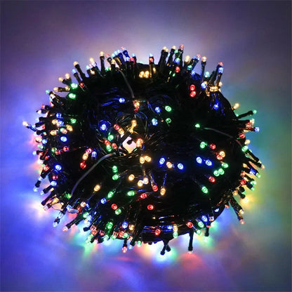 Luzes de Natal, Luzes de Natal de Baixa Voltagem de 98,4 pés, 100M LEDs - com Adaptador