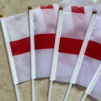Mini bandeiras da Inglaterra Bandeira de mão 14x21cm, 50 peças de bandeiras inglesas
