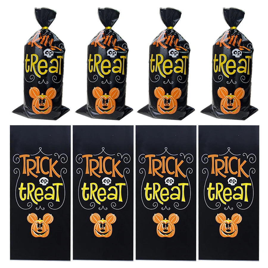 Sacolinha Fantasma Abóbora Feliz Halloween 50 Peças sacos de guloseimas de celofane