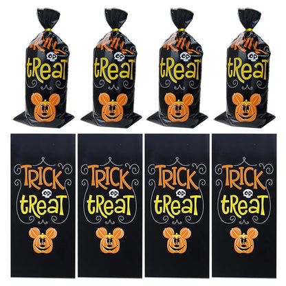 Sacolinha Fantasma Abóbora Feliz Halloween 50 Peças sacos de guloseimas de celofane