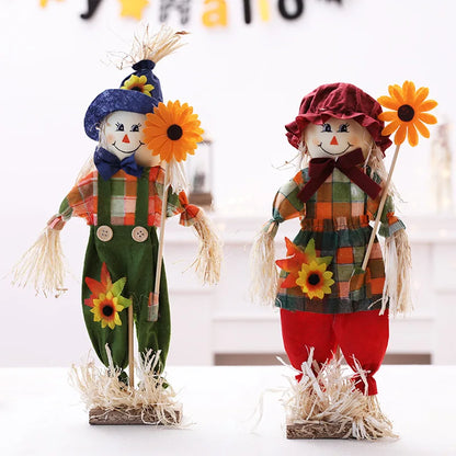 Kit Boneco Espantalho Decorativo para Festa Junina - Januário e Lindinha 40cm*20cm