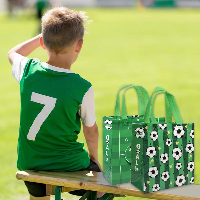Bolsas Copa do Mundo De Tecido Não Tecido Com Tema Futebol, 5/10 Peças e Embalagem