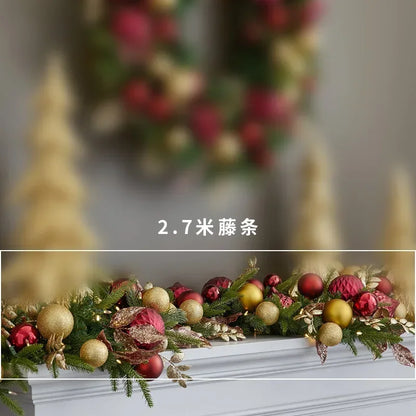 Guirlanda de Natal para porta da frente, decoração de guirlanda de Natal, guirlanda Natal