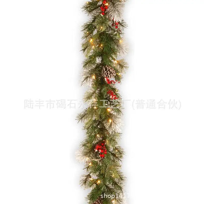 Guirlanda de Natal com luzes, Guirlanda de Natal Guirlanda de toque real de cedro dobrável