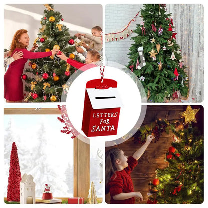 Caixas de cartão de Papai Noel | Caixas de envelope rústicas Porta-cartões de metal