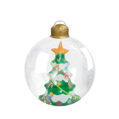 Bola Natal Inflável para Shopping Center e Bolas Natalinas Coloridas Cenários Fotográficos