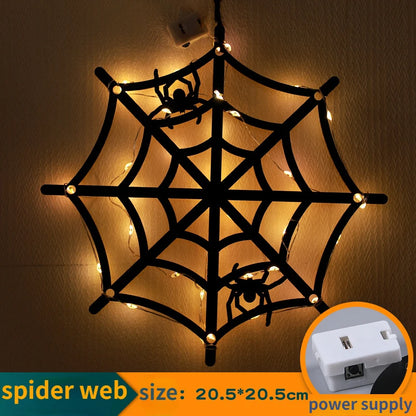 Morcego Halloween - Luz da janela do castelo para decoração Halloween - Decoração festa