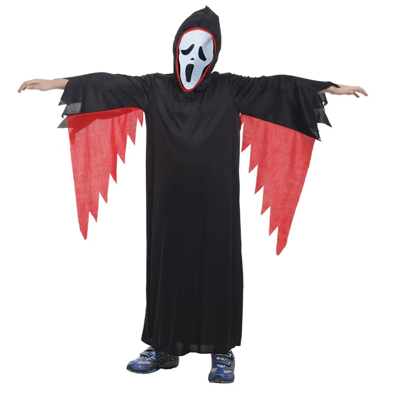 Fantasia Infantil Vampiro Drácula Criança Halloween Vestido Roupa