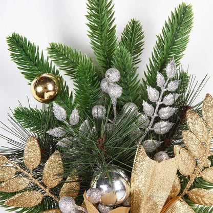 Guirlanda decorativa Azul, guirlanda de Natal pré-iluminadas sem fio para porta da frente