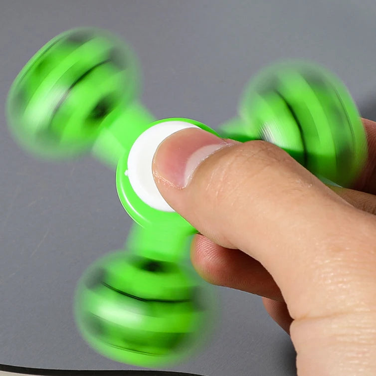 Giroscópio Copa do Mundo De Cristal Transparente Fidget Spinner Com Luz Brilho