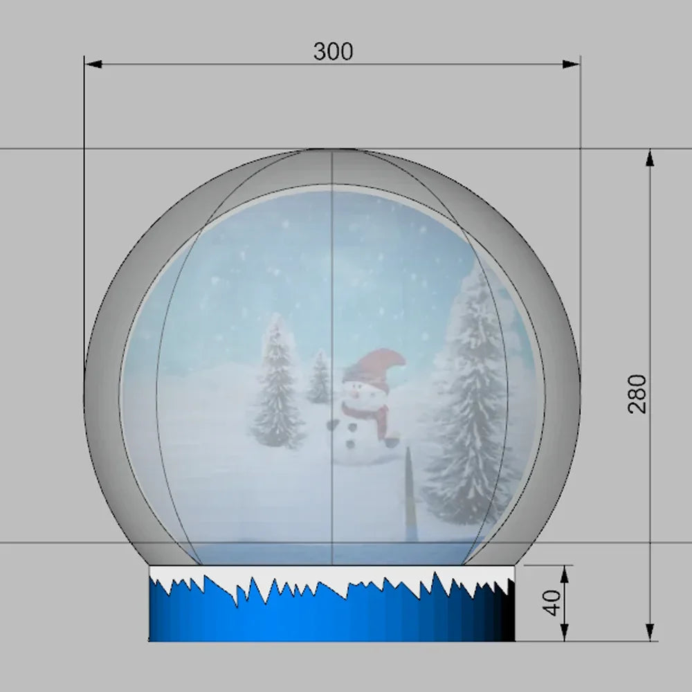 Bolha Inflável Foto Cabine Natal Decoração Inflável de Natal, Bola Inflável Gigante de PVC