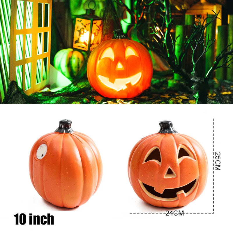 Luzes de abóbora, lanterna de abóbora, abóbora de Halloween, luz noturna LED e abóbora