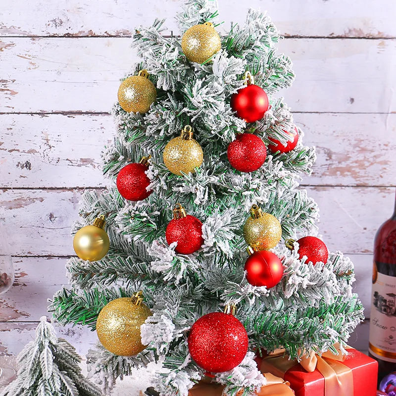 Bola de Natal Verde conjunto de 26 bolas de plástico para árvore de Natal
