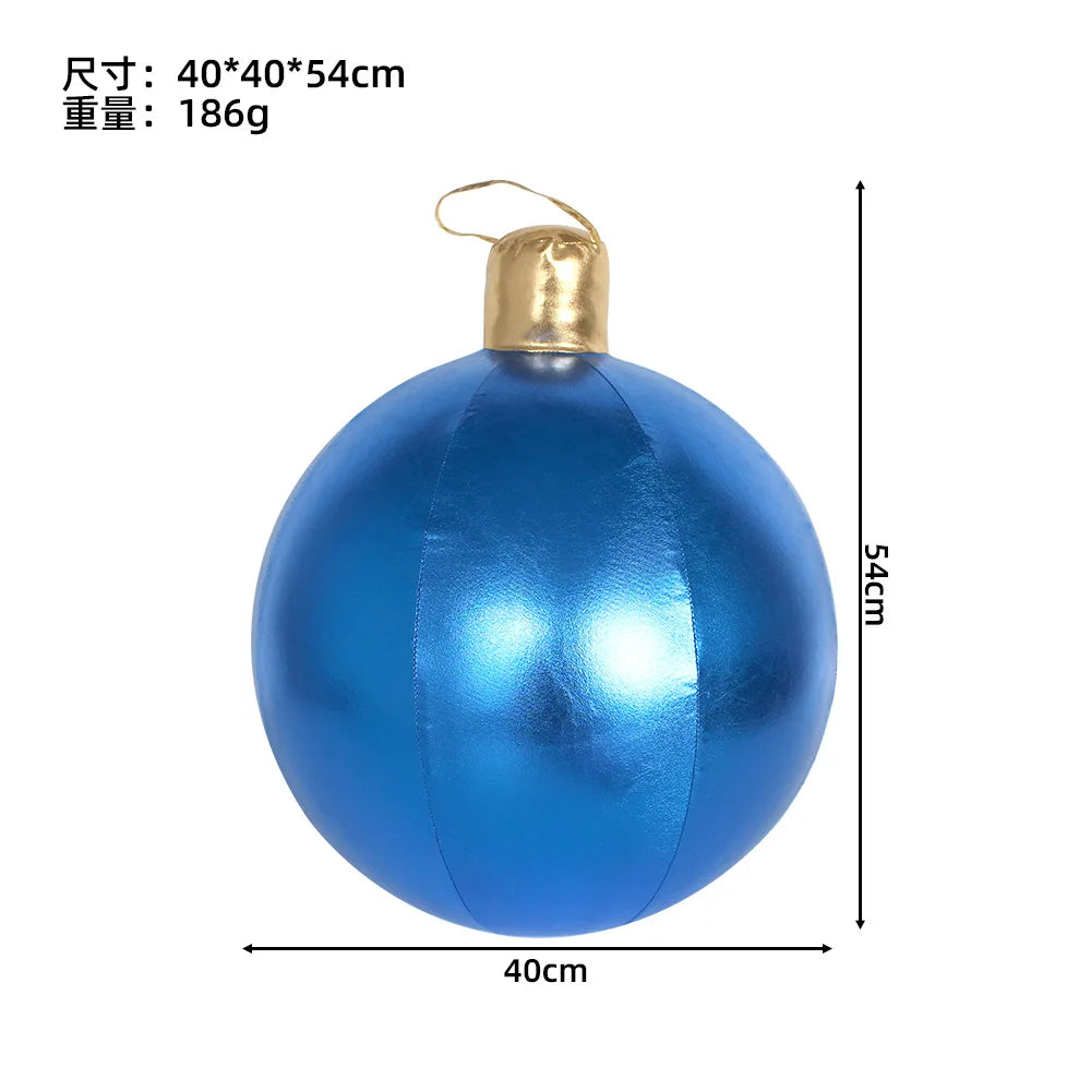 Bola de Natal Inflável Colorido Internos 40cm*Largura*54 cm*Peso: 191g Gigante 40cm PVC