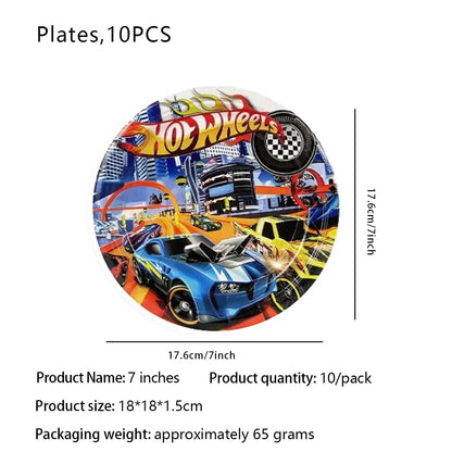 Kit Festa Hot Wheels Conjunto de decoração para festa de aniversário com toalha de mesa