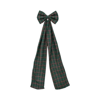 Laço Vermelho Gigante para Shopping, Laços Decorativos de Natal Grandes Fitas Longas Estilo Tartan ou Xadrez