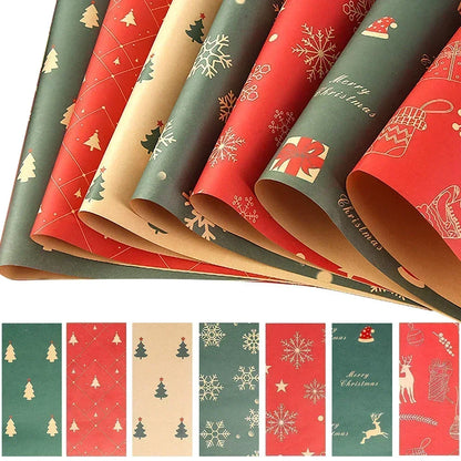 Papel Kraft de Elementos de Natal/de Embrulho de Caixa de Presente Suprimentos Festas
