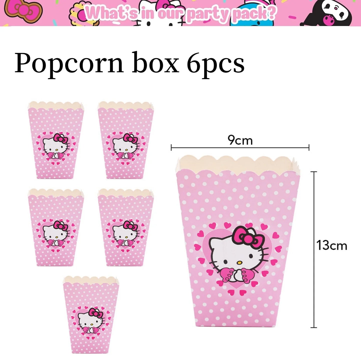 Kit de hello kitty para decoração de festa de aniversário de Kitt - 217 peças, incluindo top