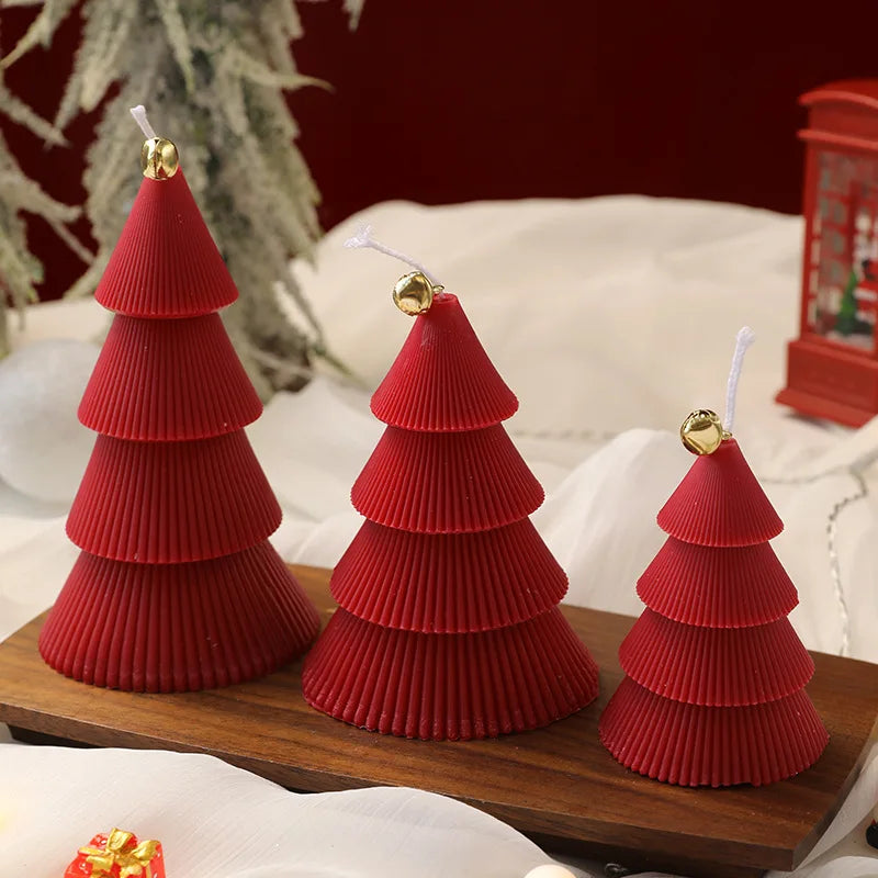 Vela de árvore de Natal 1 peça de velas Natal velas de cone de árvore Natal inverno vela