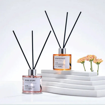 Conjunto de difusor de óleo essencial de fragrância para casa, difusor de aroma de rosa