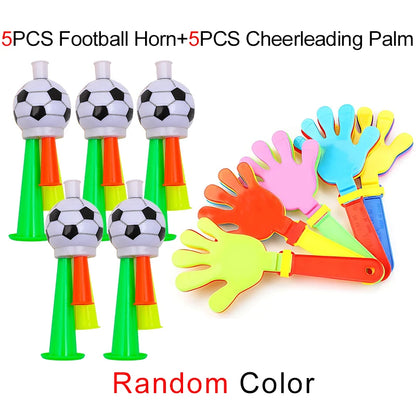 Apitos de plástico com cordão padrão de futebol treinamento apito infantil crianças futebol