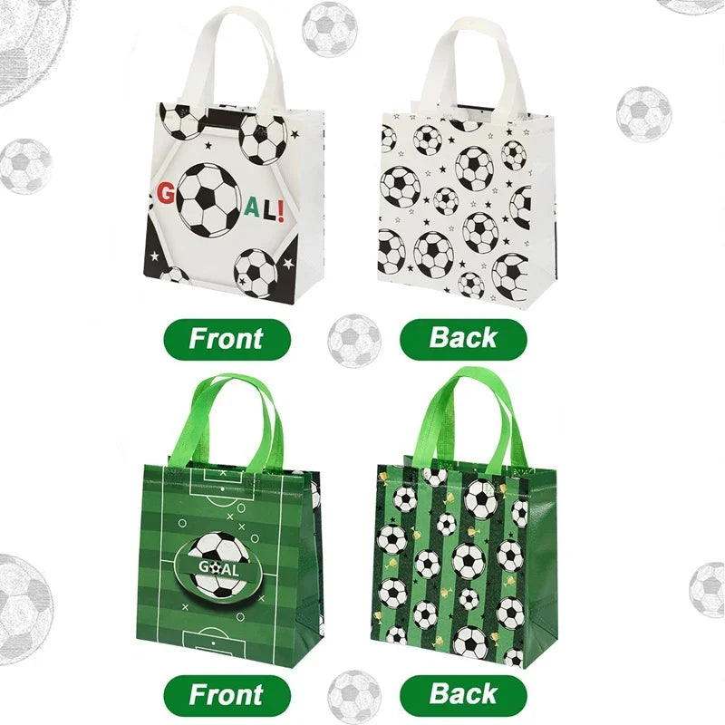 Bolsas Copa do Mundo De Tecido Não Tecido Com Tema De Futebol, 4 Peças, Multiuso